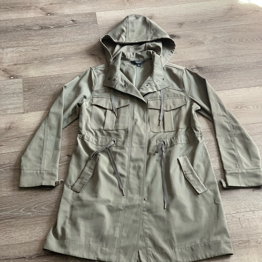 Simply Vera Vera Wang Hooded Utility Anorak in Olive